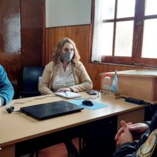 trabajo y empleo de la provincia se reunio con la policia en la localidad de tolhuin