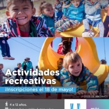 el martes 18 de mayo abren las inscripciones de las actividades recreativas para ninos y ninas del instituto municipal de deportes