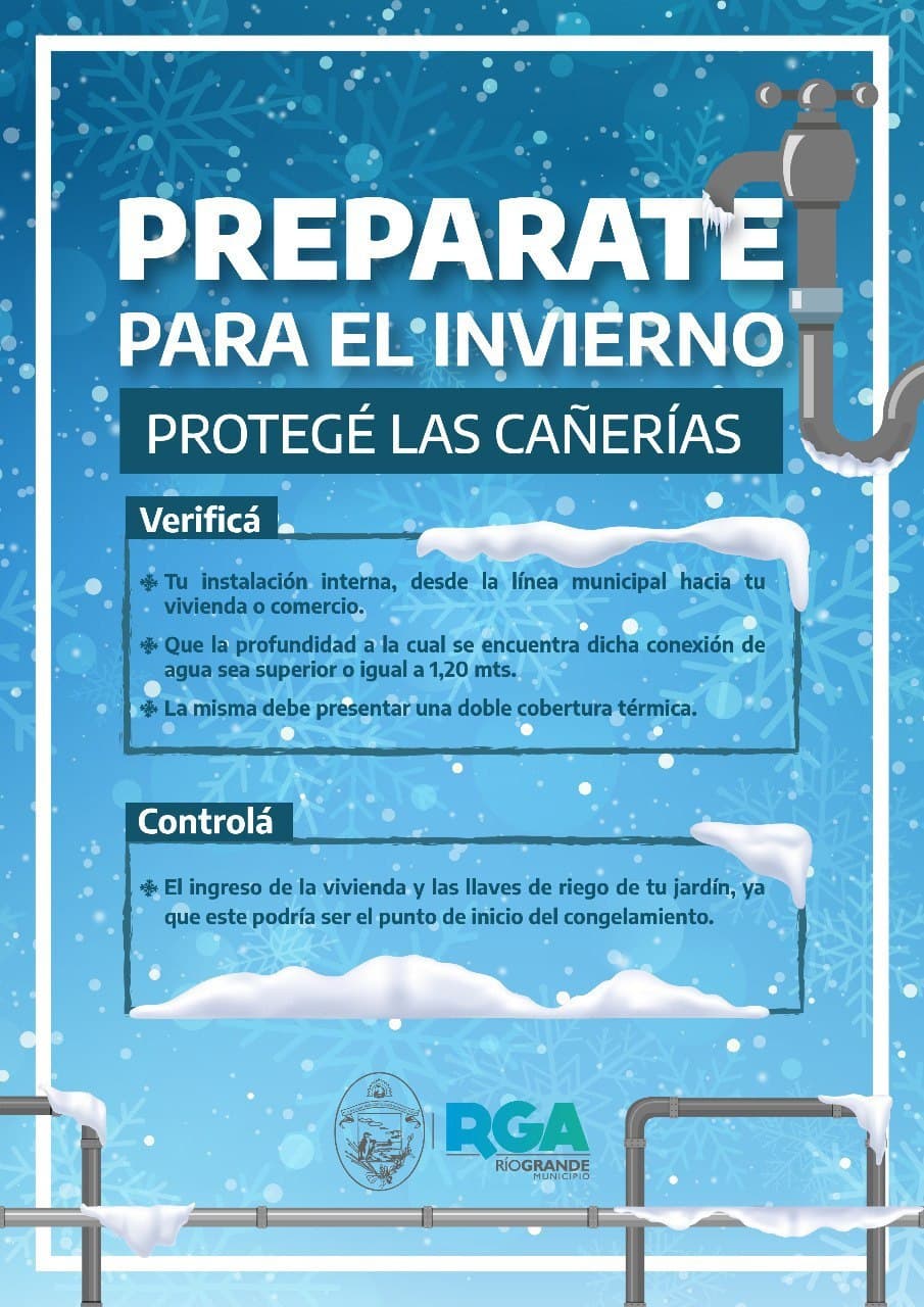 las canerias frente al invierno