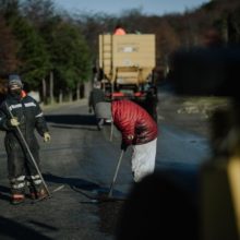 trabajos de bacheo y reparaciones en la calle martial