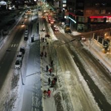 la limpieza de la avenida maipu