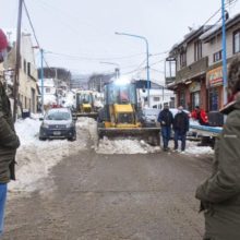 limpieza en la calle peron