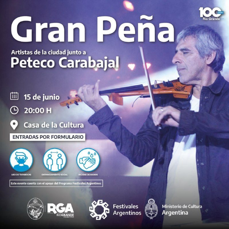 El notable referente de la música folclórica cerrará la “Gran Peña” a celebrarse en la Casa de la Cultura con participación de artistas locales.