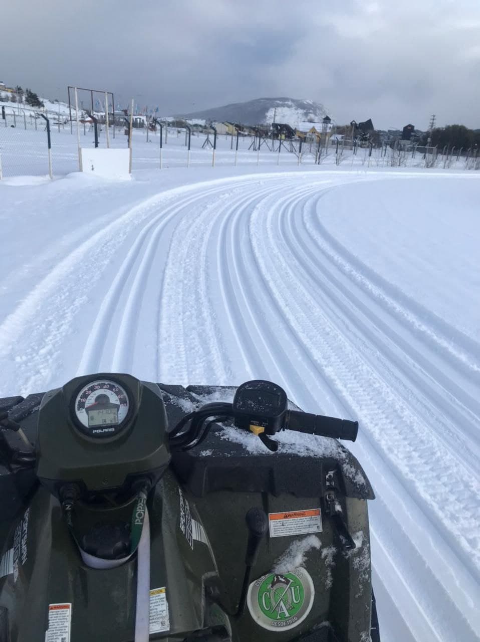 pista de atletismo para practicar esqui de fondo