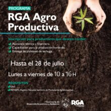 continuan abiertas las inscripciones para sumarse al rga agro productiva