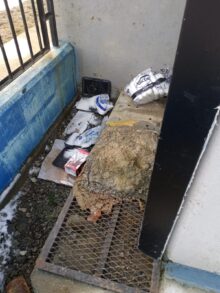 destrozos en la escuela 46