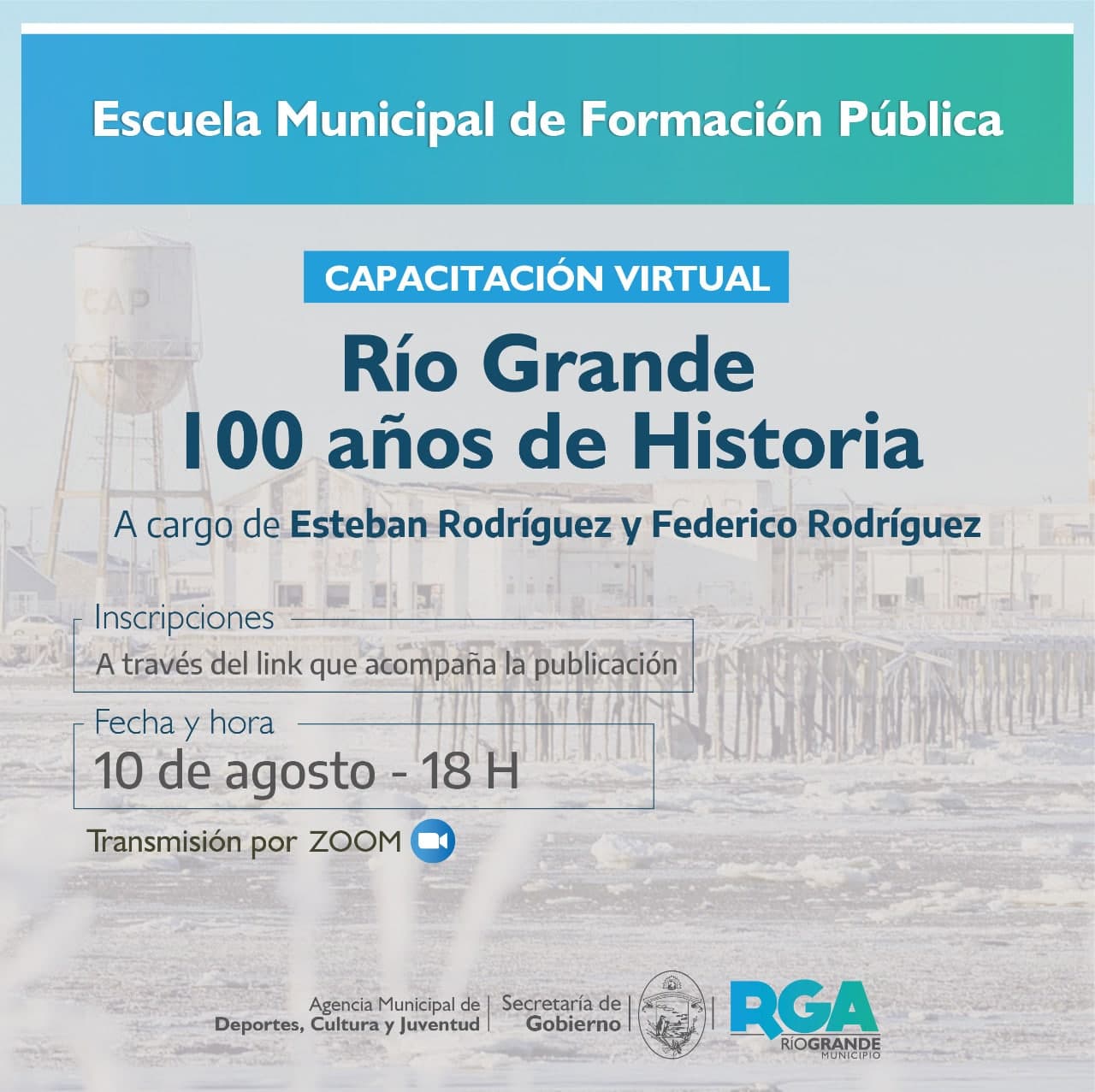 se brindara una capacitacion para docentes sobre la historia de rio grande