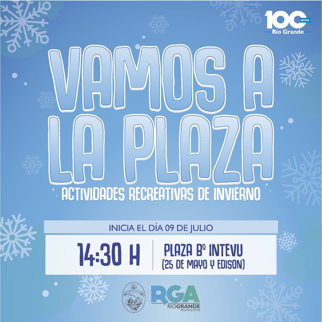 vamos a la plaza el municipio acerca jornadas recreativas de invierno a los barrios