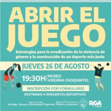 abrir el juego comenzaran las capacitaciones en genero