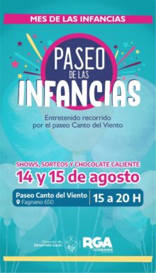 este fin de semana llega el paseo de las infancias
