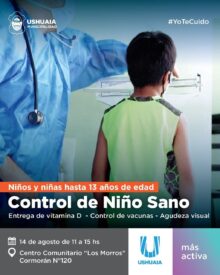 la municipalidad realizara una jornada de control de nino sano en el barrio los morros
