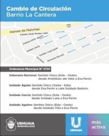 cambiara el sentido de circulacion de calles en el barrio la cantera a partir del martes proximo