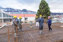 obras publicas inicio el hormigonado del primer piso del nuevo edificio del ministerio de salud