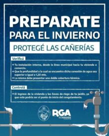 se recuerdan las recomendaciones para proteger las canerias frente al invierno