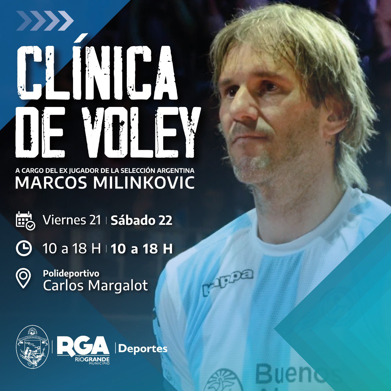 Marcos Milinkovic brinda una clínica en la ciudad 