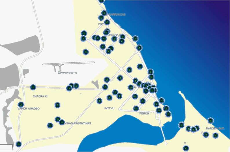Mirá el mapa de los «Ecopuntos» ubicados en cada barrio de Río Grande