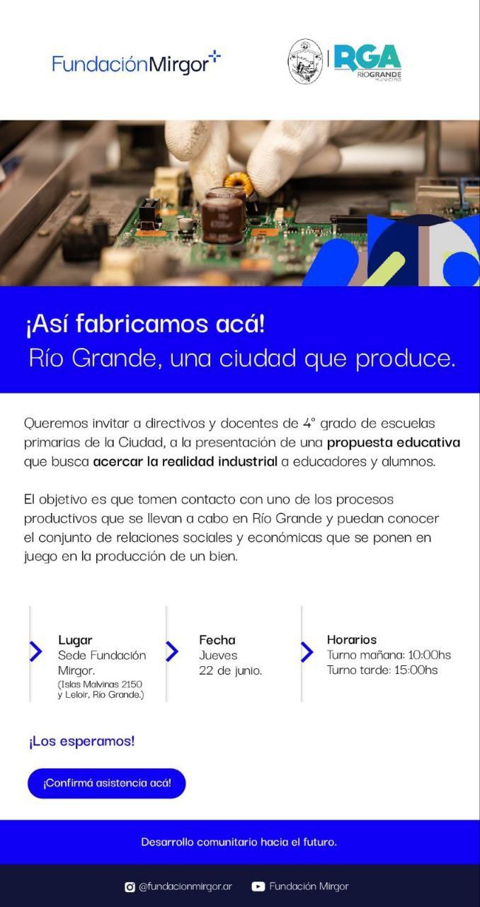 Las escuelas primarias podrán conocer los procesos productivos
