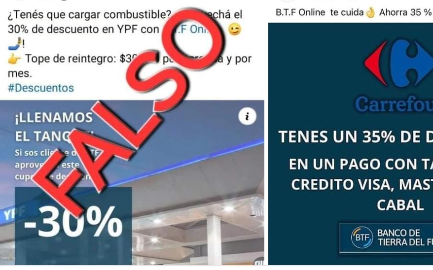 Siguen los intentos de estafa por redes sociales, usando el nombre del BTF