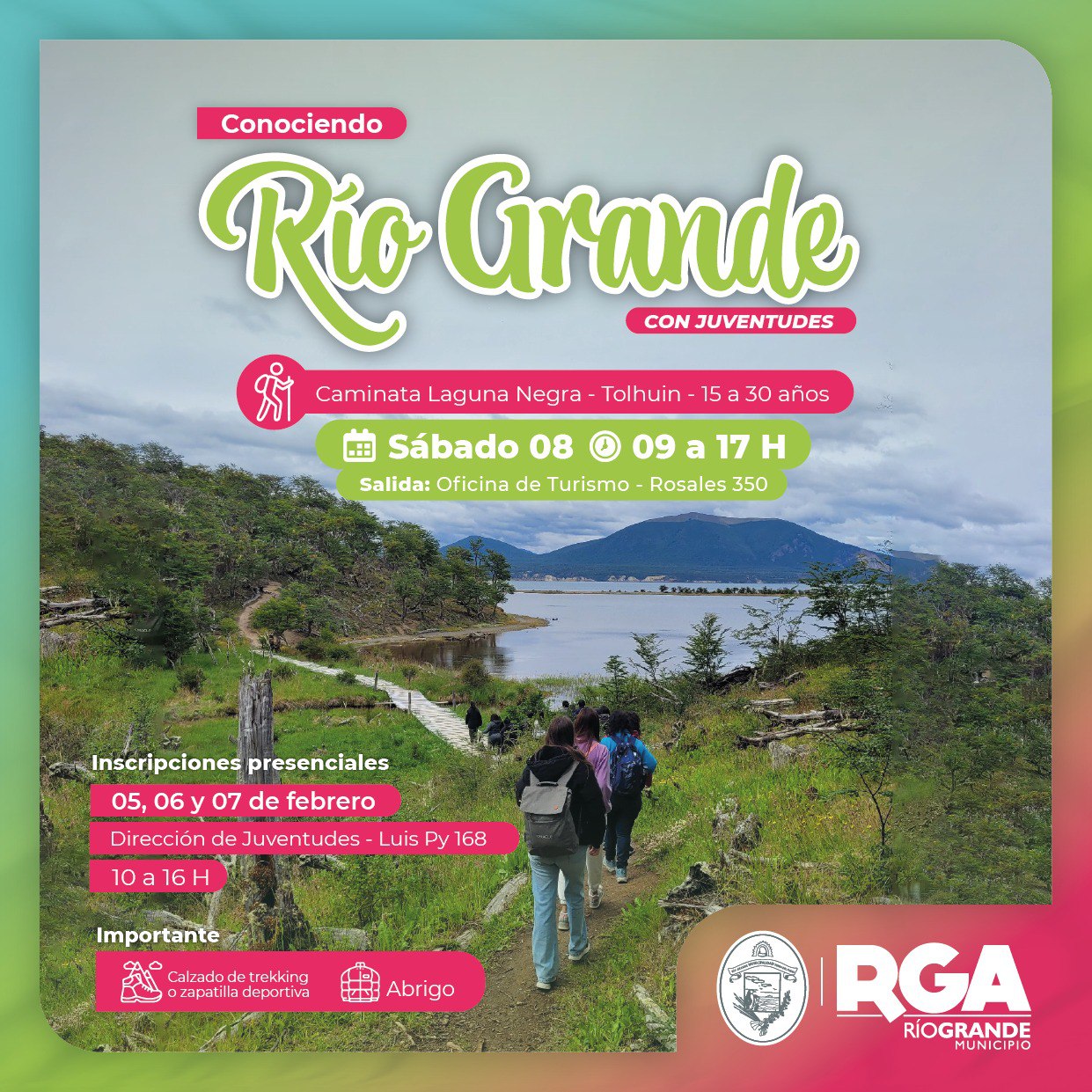 Invitan a visitar Laguna Negra con "Conociendo Río Grande con Juventudes"