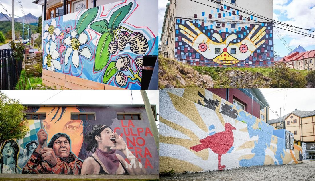 obras murales a la galería a cielo abierto de ushuaia