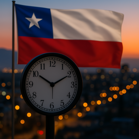 Cambio de hora en Chile - Reloj marcando el nuevo horario de invierno 2025