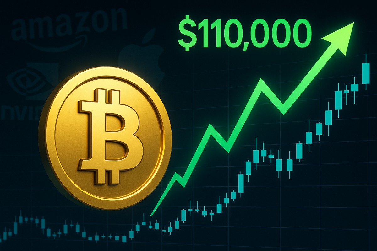 Bitcoin alcanza nuevo máximo histórico: supera los 110.000 USD y se convierte en el quinto activo más valioso del mundo