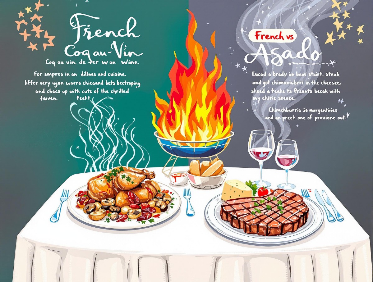 comparacion de cocinas francesa y argentina