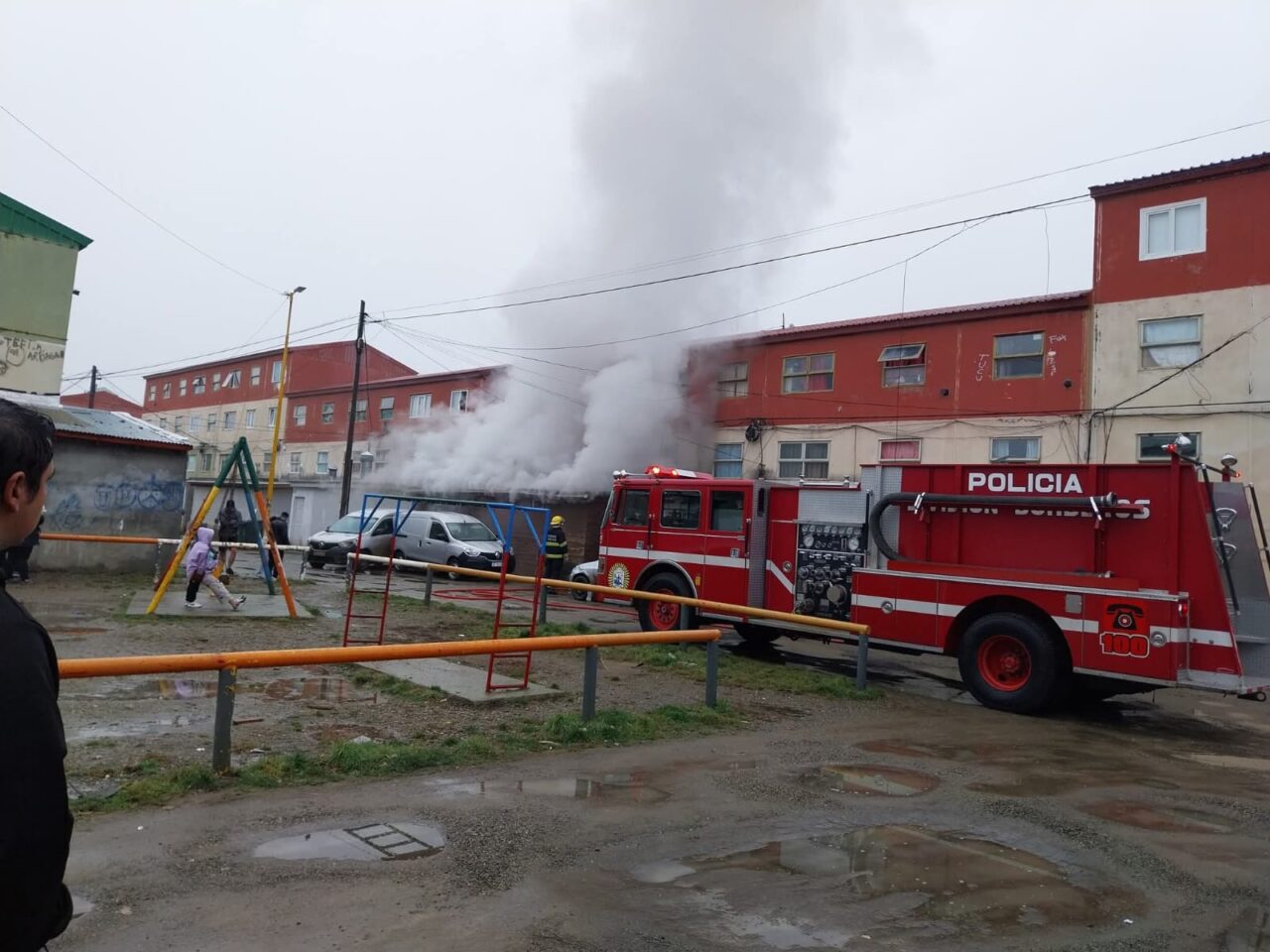 Incendio en una panadería de Chacra II