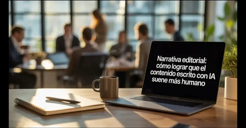Narrativa editorial: cómo lograr que el contenido escrito con IA suene más humano