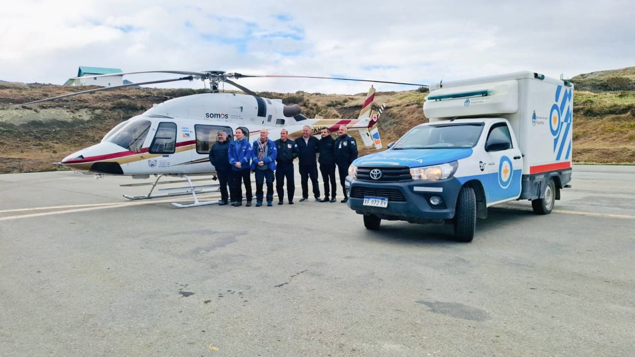 Primera aeroevacuación sanitaria con el Helicóptero Bell 427