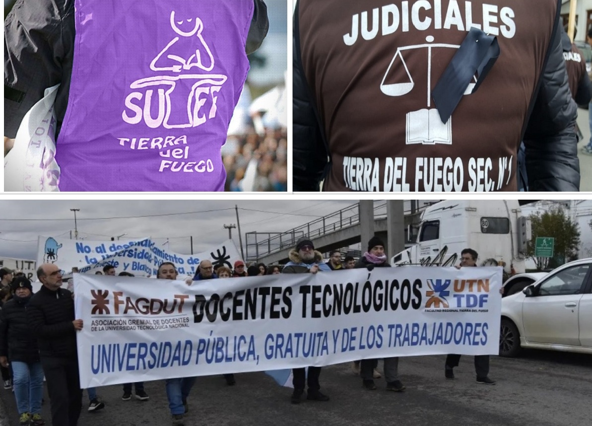 Semana de paros en Tierra del Fuego: docentes, judiciales y universitarios profundizan reclamos