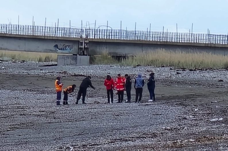 Hallaron restos humanos en la playa, cerca de Cabo Domingo