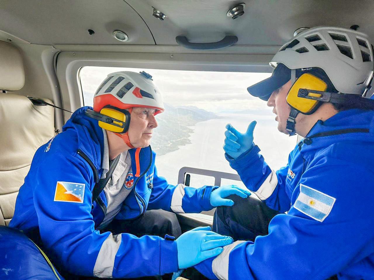 Rescate aéreo salvó la vida de un turista israelí en Laguna Esmeralda