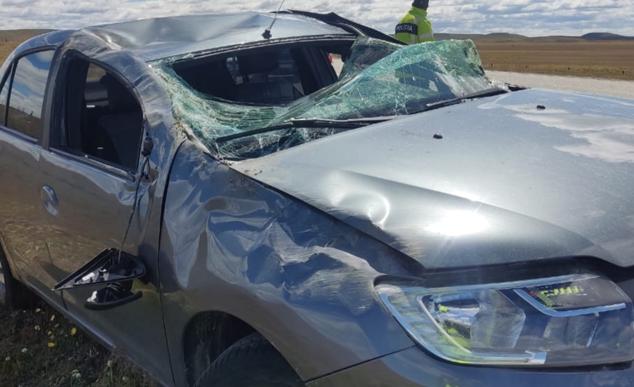 Una mujer resultó herida tras un vuelco provocado por el viento