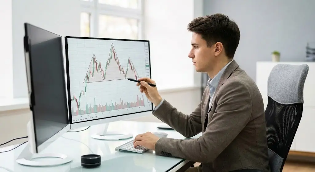 Patrón hombro-cabeza-hombro: cómo trazar la línea de cuello, confirmar la ruptura y estimar el objetivo