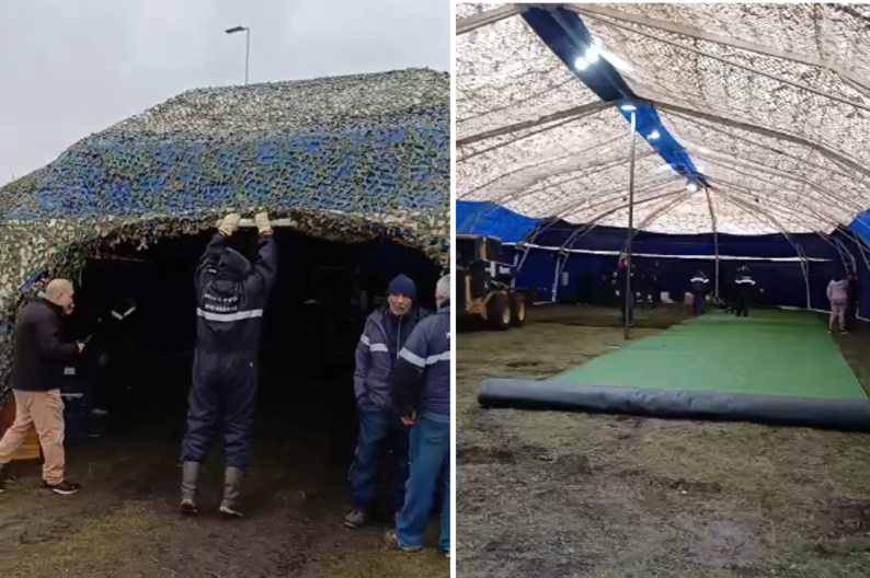 Preparativos para la Vigilia: ya está en pie la Carpa de la Dignidad