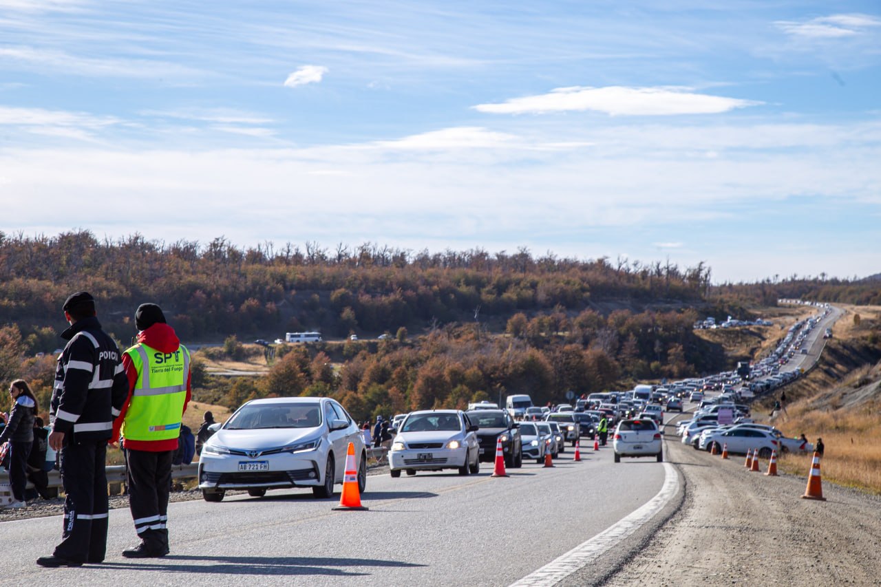 Operativo de seguridad en la primera etapa de la Vuelta a la Tierra del Fuego