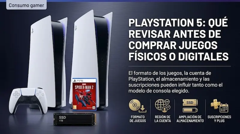PlayStation 5: qué revisar antes de comprar juegos físicos o digitales