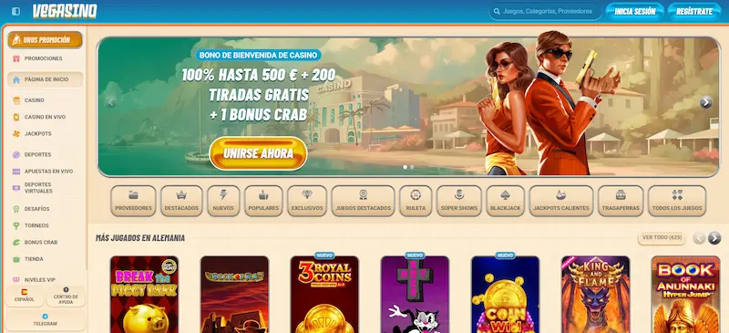 vegasino casino bizum captura