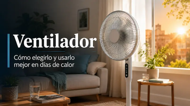 Ventilador: cómo elegir el modelo adecuado y usarlo mejor en días de calor